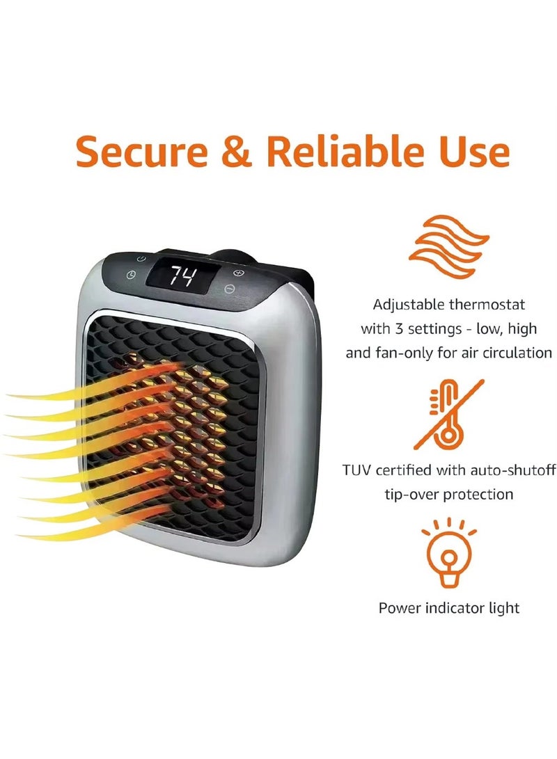 زيترا 800W ميني سخان، PTC السيراميك التدفئة السريعة سخان الحمام، الشريط أجهزة التحكم عن بعد، سخانات كهربائية داخلية - Image 3